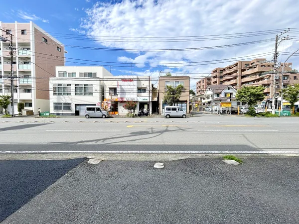 現地から見た前面道路