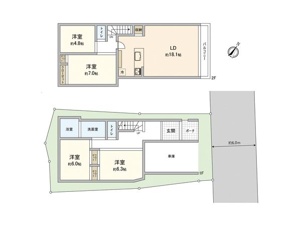 建物プラン例 (間取り図)