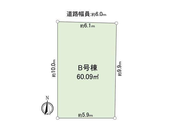 保土ケ谷区神戸町 土地B区画 区画図 保土ケ谷区神戸町 土地B区画 区画図