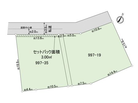 千葉市中央区矢作町 古屋付き土地 地形図