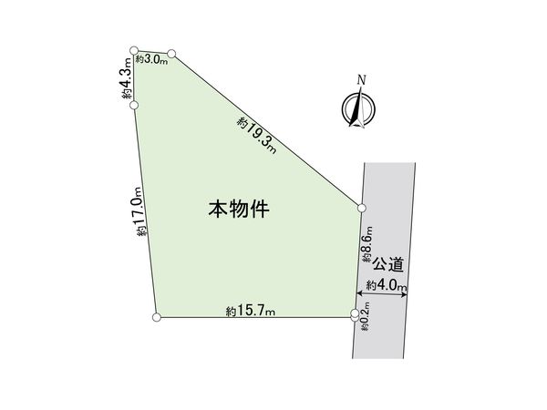 保土ケ谷区岩井町 古屋付き土地 区画図 保土ケ谷区岩井町 古屋付き土地 区画図