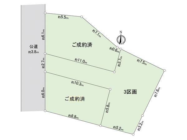 保土ケ谷区岩井町 土地3区画 区画図