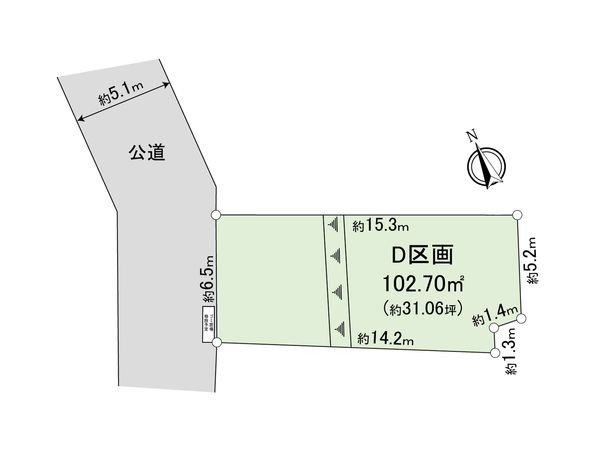 南区永田東2丁目 土地D区画 区画図 南区永田東2丁目 土地D区画 区画図