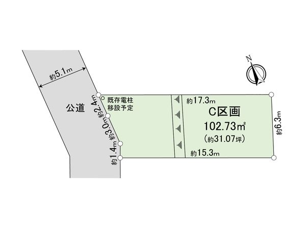 南区永田東2丁目 土地C区画 区画図 南区永田東2丁目 土地C区画 区画図
