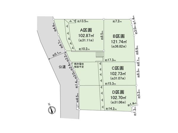 南区永田東2丁目 土地C区画 区画図 南区永田東2丁目 土地C区画 区画図