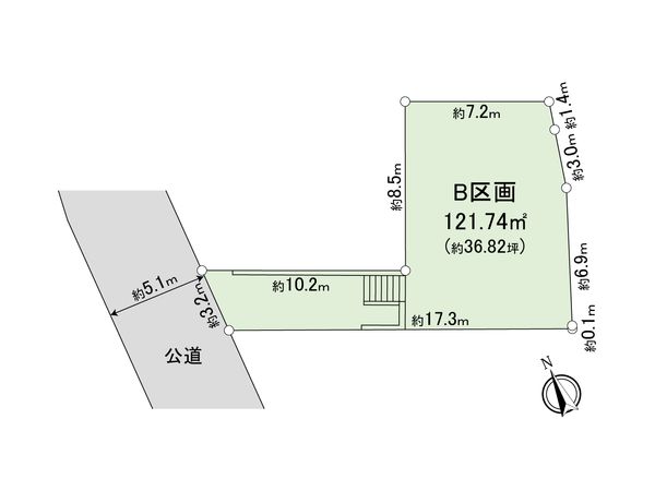 南区永田東2丁目 土地B区画 区画図 南区永田東2丁目 土地B区画 区画図