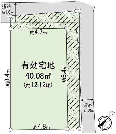 保土ケ谷区西久保町 古屋付き土地 区画図 保土ケ谷区西久保町 古屋付き土地 区画図