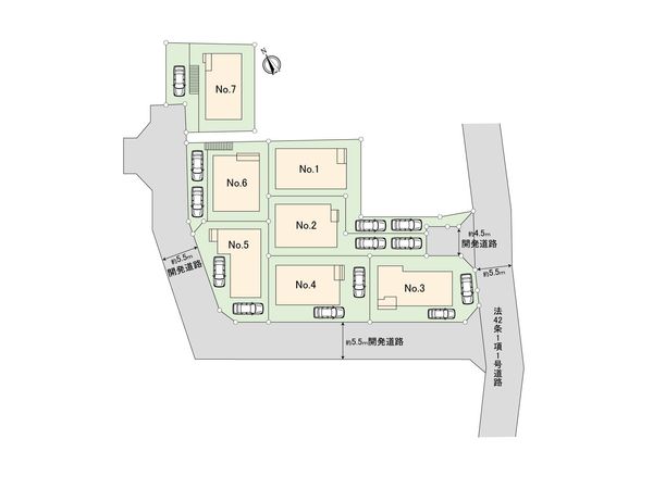 保土ケ谷区仏向町 新築戸建7号棟 全体区画図