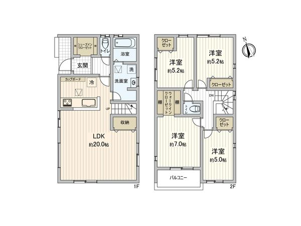保土ケ谷区仏向町 新築戸建7号棟 間取図(平面図)