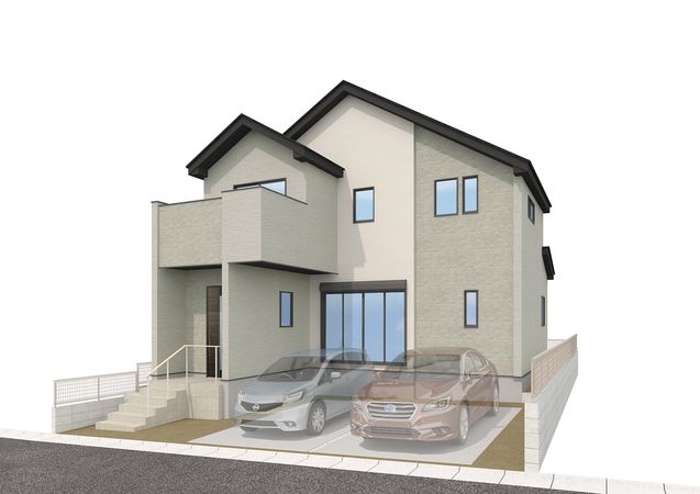 南区永田北2丁目 新築戸建 外観パース図 南区永田北2丁目 新築戸建 外観パース図
