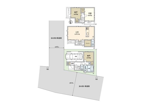 西区東久保町 新築戸建C号棟 間取図(平面図) 西区東久保町 新築戸建C号棟 間取図(平面図)