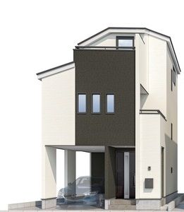 西区東久保町 新築戸建A号棟 外観パース図 西区東久保町 新築戸建A号棟 外観パース図