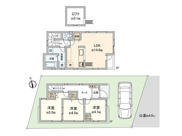 南区永田東2丁目 新築戸建 間取図(平面図) 南区永田東2丁目 新築戸建 間取図(平面図)