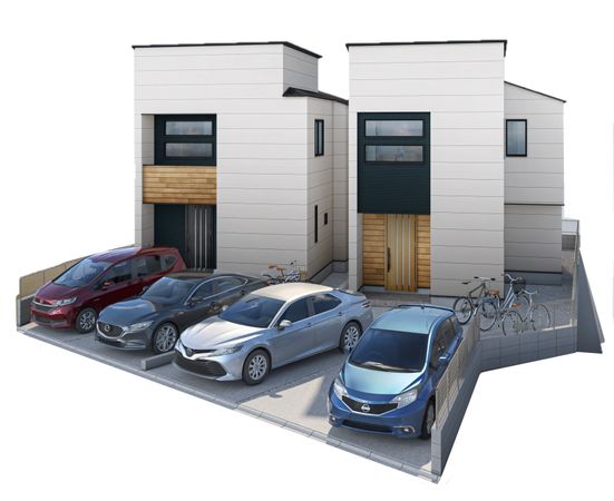 保土ケ谷区常盤台 新築戸建1号棟 外観パース図 保土ケ谷区常盤台 新築戸建1号棟 外観パース図