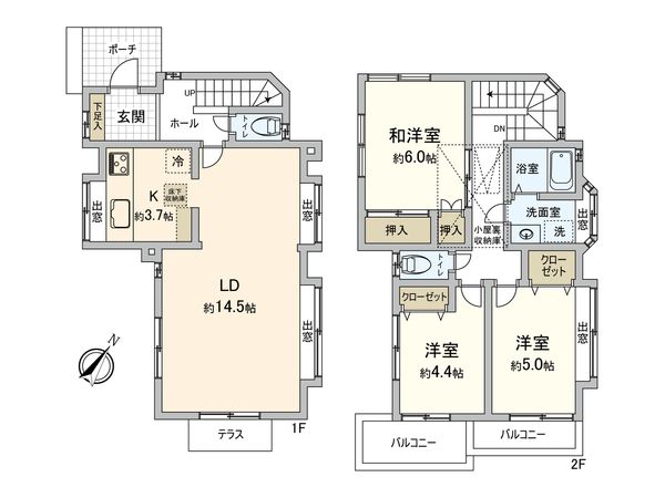 保土ケ谷区岩崎町 戸建 間取図(平面図) 保土ケ谷区岩崎町 戸建 間取図(平面図)