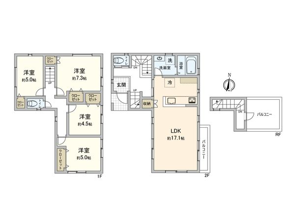 横浜市南区六ツ川2丁目 戸建て 間取図(平面図) 横浜市南区六ツ川2丁目 戸建て 間取図(平面図)