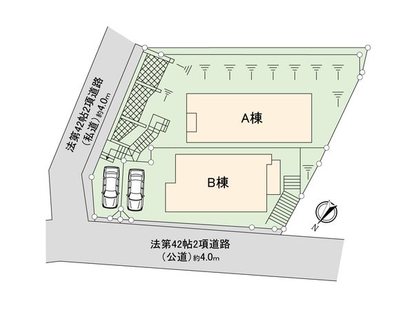 南区永田東2丁目 新築戸建B号棟 全体区画図 南区永田東2丁目 新築戸建B号棟 全体区画図