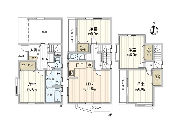 南区井土ケ谷上町 戸建 間取図(平面図) 間取図(平面図)