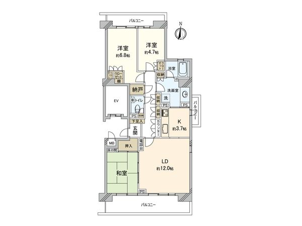 横浜星の丘ビューシティ C棟 間取図(平面図) 間取図(平面図)
