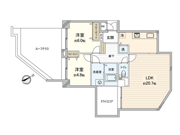ヒルテラス横浜保土ケ谷 壱番館 間取図(平面図) ヒルテラス横浜保土ケ谷 壱番館 間取図(平面図)