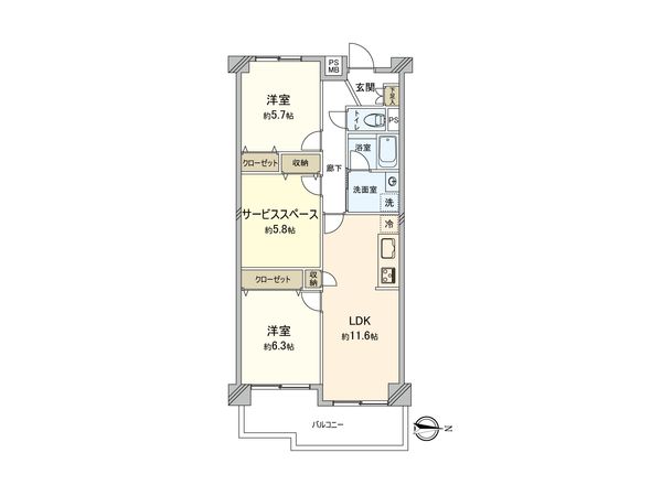 アドヴァンス保土ヶ谷 間取図(平面図) 間取図(平面図)