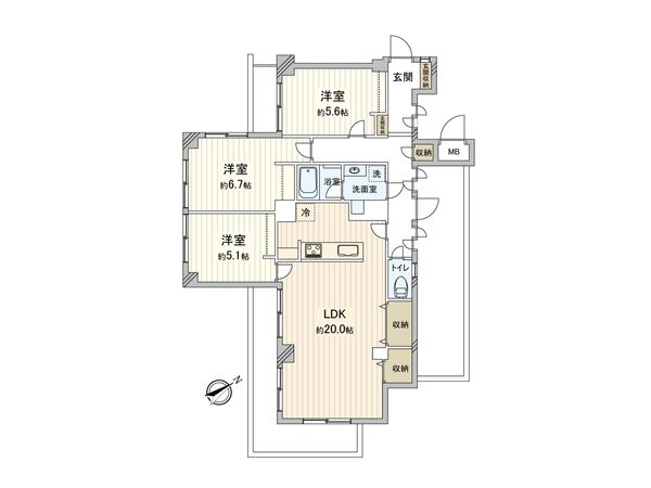 ライオンズマンション保土ヶ谷第5 間取図(平面図) 間取図(平面図)