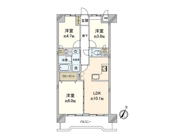 ライオンズマンション井土ケ谷第6 間取図(平面図) ライオンズマンション井土ケ谷第6 間取図(平面図)