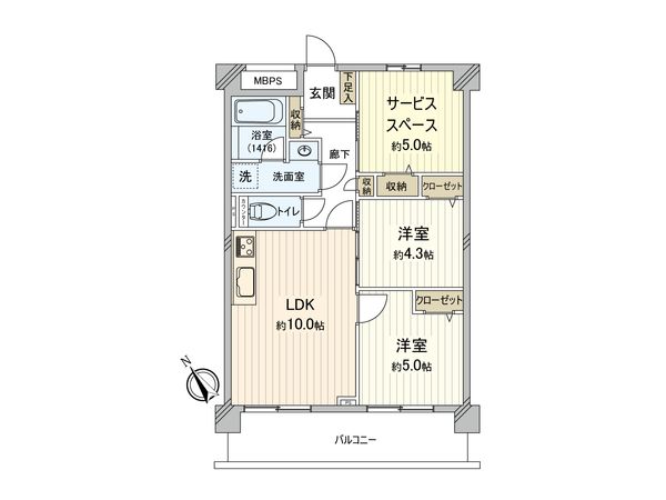 天王町ハイタウン 間取図(平面図) 間取図(平面図)