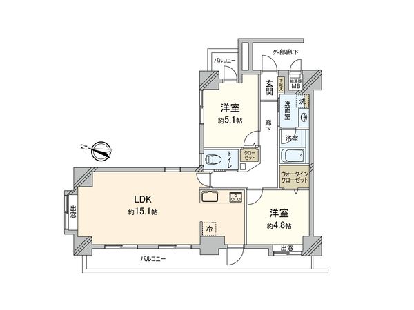 コスモ横浜吉野町 間取図(平面図) 間取図(平面図)