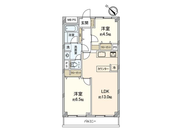 保土ヶ谷スカイマンション 間取図(平面図) 間取図(平面図)