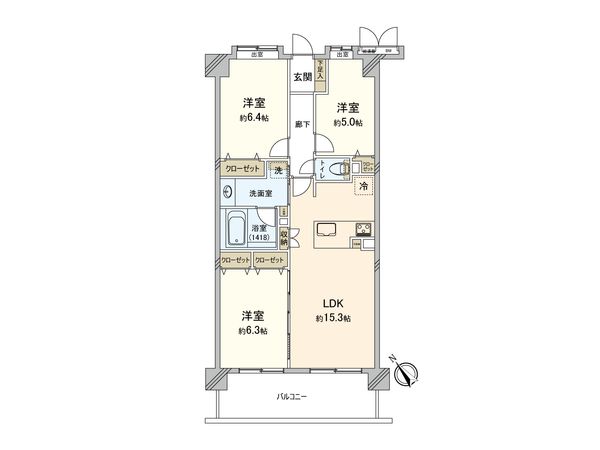 コスモ保土ヶ谷パークフォルム 間取図(平面図) コスモ保土ヶ谷パークフォルム 間取図(平面図)