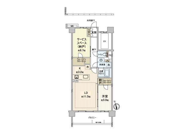レーベン横浜山手ONE WARD COURT 間取図(平面図)