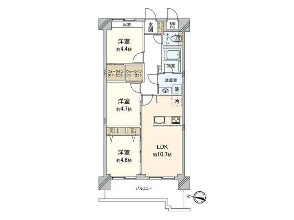 パークヴィル清水ヶ丘 間取図(平面図)