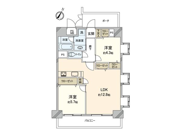 ライオンズプラザ井土ヶ谷 弐番館 間取図