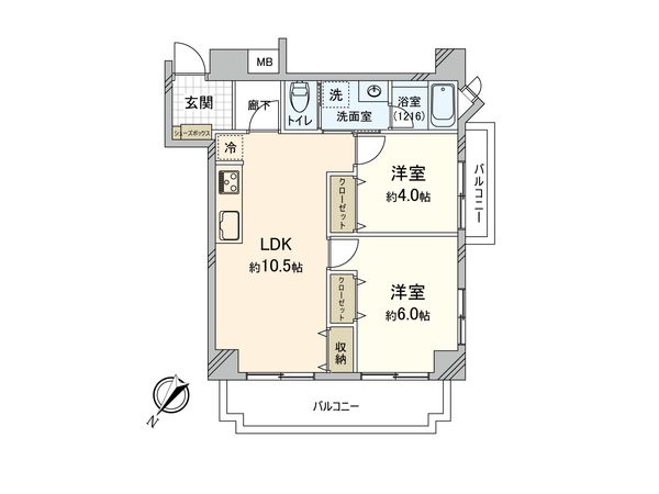 パシフィックパレス保土ヶ谷 間取図(平面図) パシフィックパレス保土ヶ谷 間取図(平面図)