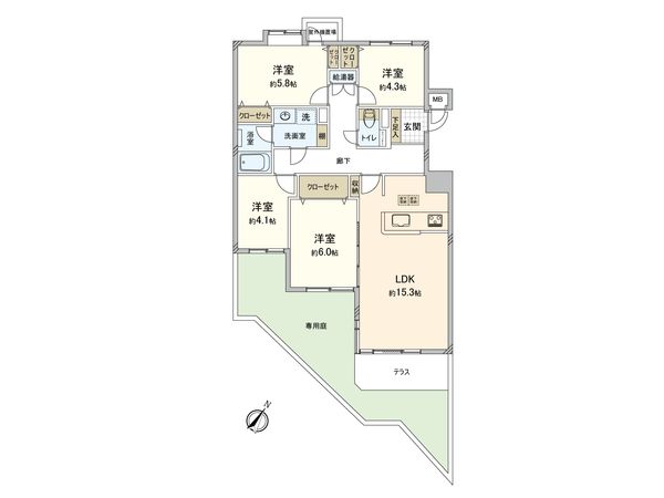 保土ケ谷月見台ガーデンハウス 間取図(平面図) 保土ケ谷月見台ガーデンハウス 間取図(平面図)