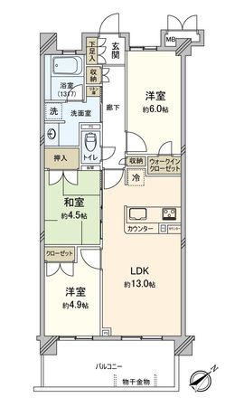 アイディーコート横濱保土ヶ谷 間取図(平面図)