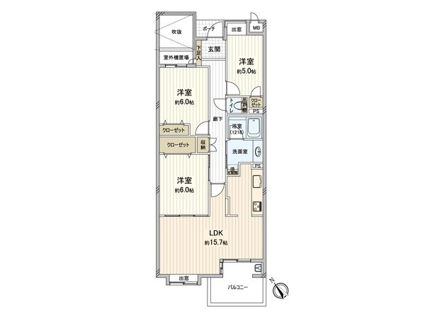 サザンヒルズ竹山 5番館 間取図(平面図) サザンヒルズ竹山 5番館 間取図(平面図)