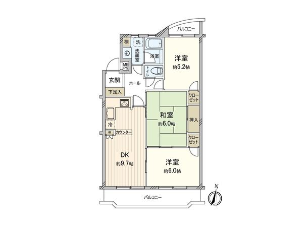 ワコーハイツ西寺尾 間取図(平面図) ワコーハイツ西寺尾 間取図(平面図)