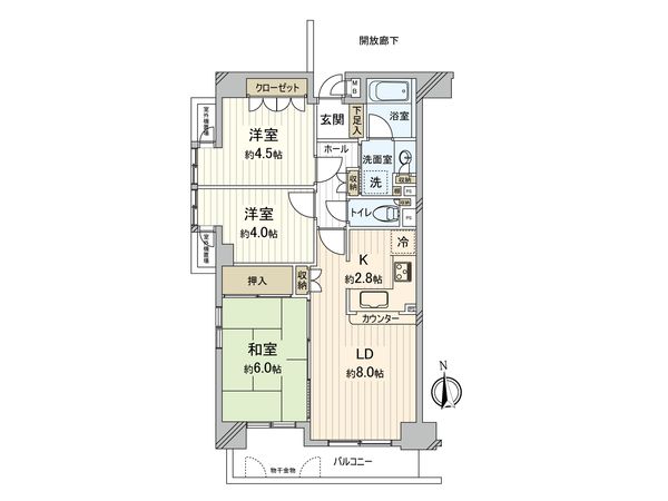 保土ヶ谷パークホームズ 一番館 間取図(平面図)