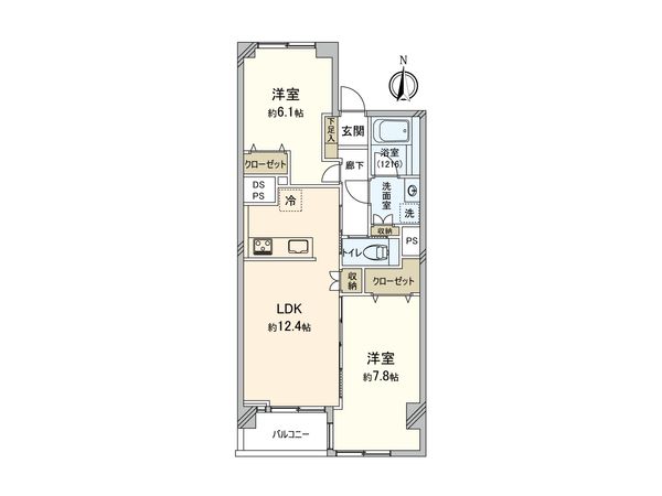 天王町スカイハイツ 6号棟 間取図(平面図) 間取図(平面図)