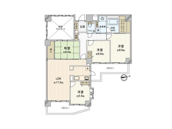 コスモヒルズ永田山王台 間取図(平面図)