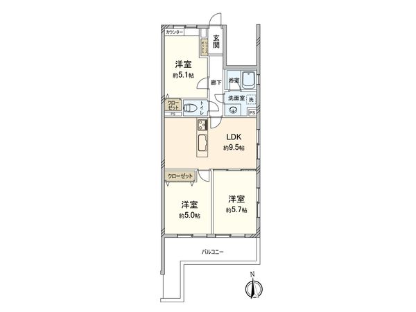 ニックアーバンヒル井土ヶ谷 ライトウイング 間取図(平面図) ニックアーバンヒル井土ヶ谷 ライトウイング 間取図(平面図)
