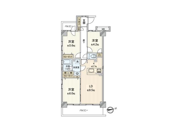 アークプラザ弘明寺 間取図(平面図) 間取図(平面図)