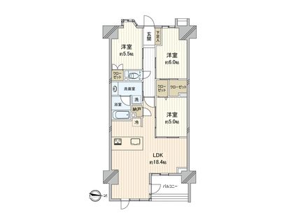 ヴェレーナグラン横濱井土ヶ谷 間取図(平面図)