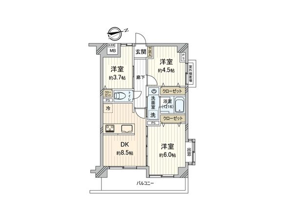 ナイスアーバン南太田三春台 間取図(平面図)