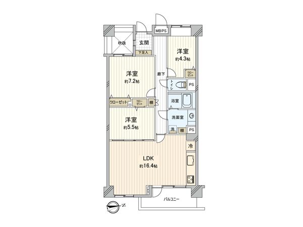 グランドメゾン保土ヶ谷ヒルズ 間取図(平面図) 間取図(平面図)