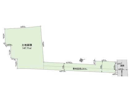 新宿区若葉1丁目 土地 区画図