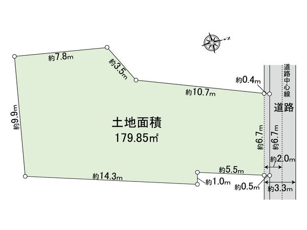 新宿区若葉1丁目 土地 区画図 新宿区若葉1丁目 土地 区画図