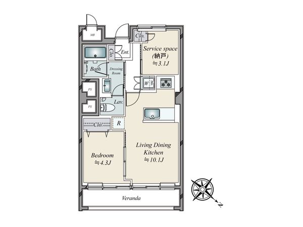 シャトー赤坂台 間取図(平面図) 間取図(平面図)